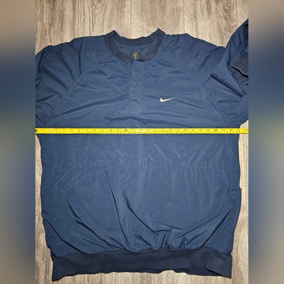 Nike Golf Windbreaker Pullover Jacket Blue Nylon Chest Swoosh Men's XXL 90s Y2K - Picture 5 of 6